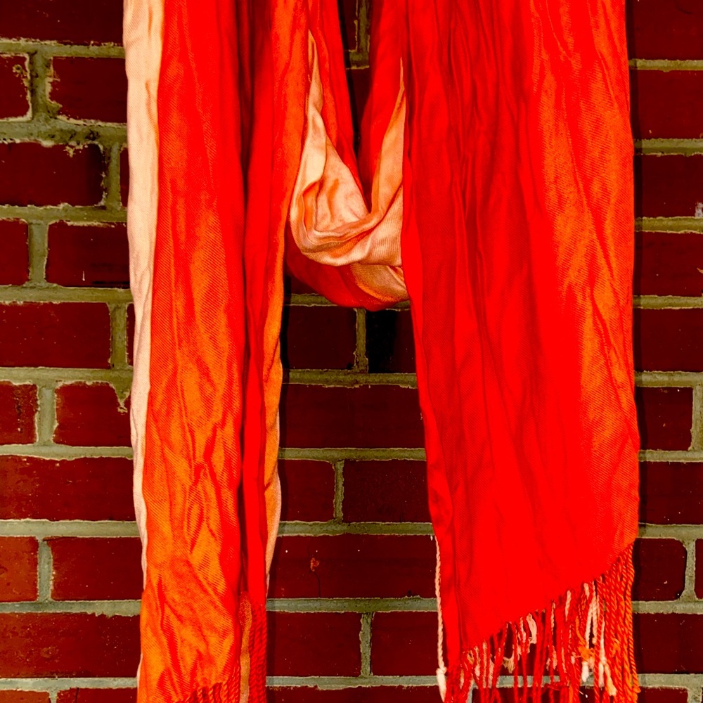 🌼🔥ORANGE SUNSET SPRING SUMMER SCARF 100% rayon MADE IN INDIA